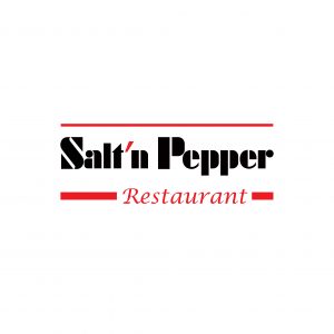 Salt n Pepper restaurant logo vector