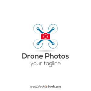 Drone With Camera Logo Vector