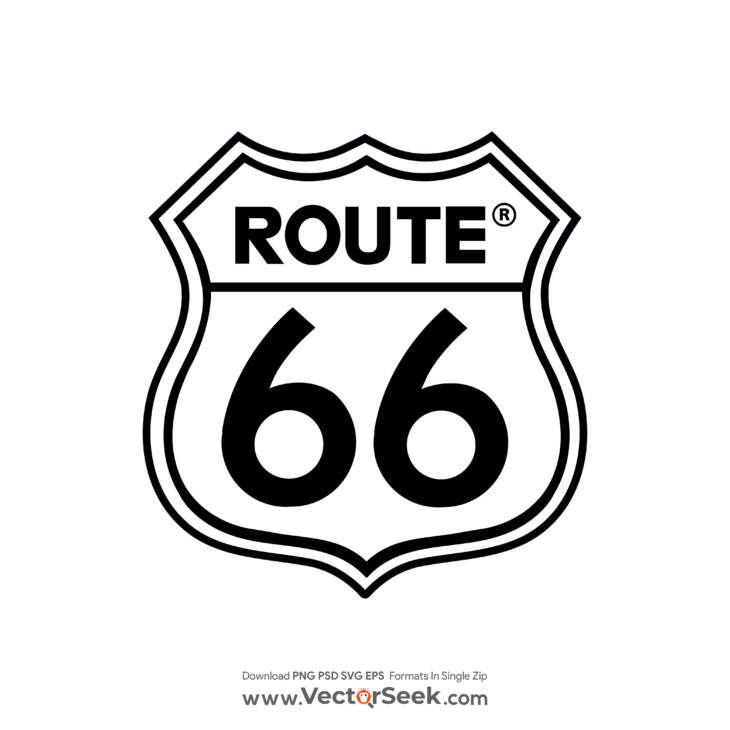 Route 66 Clothing Logo Vector