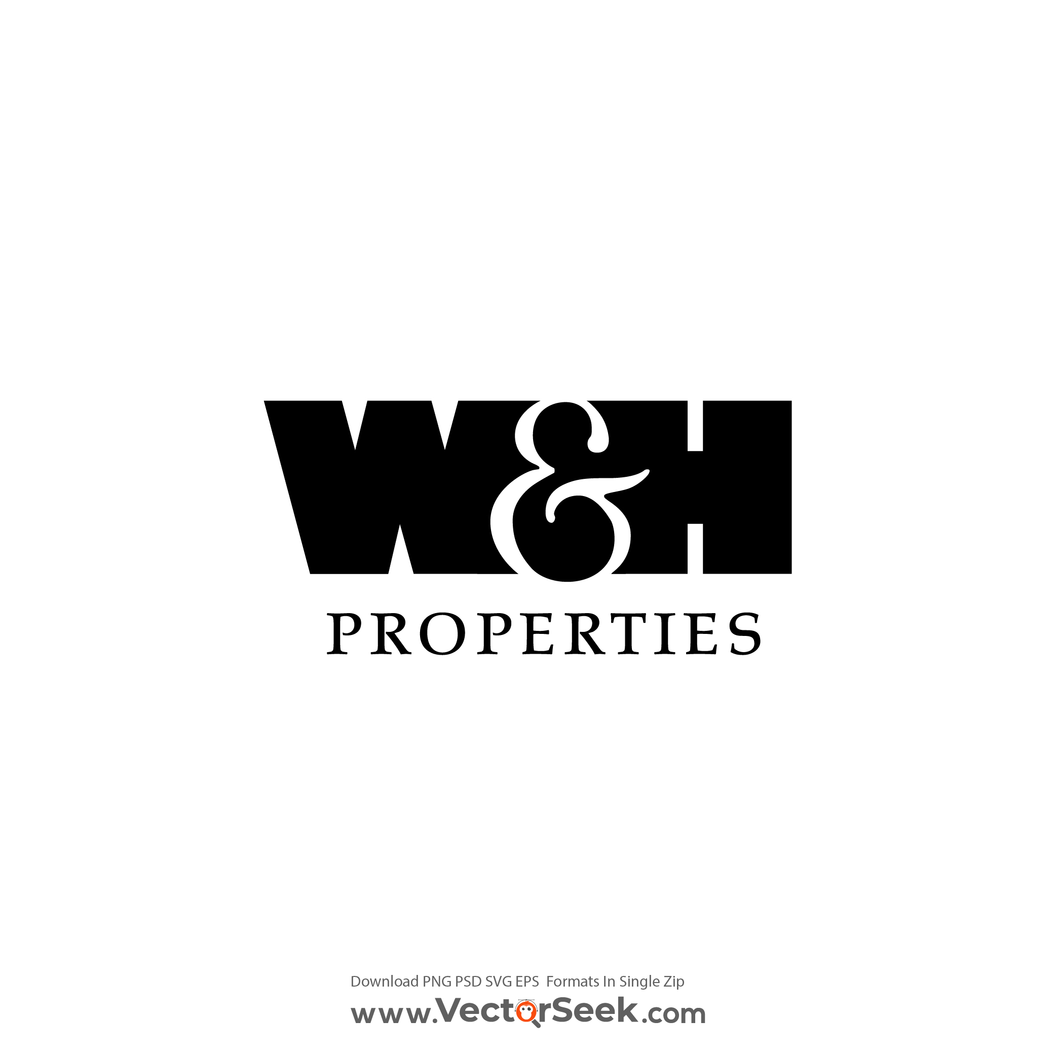 Black W&H Properties Logo Vector - (.Ai .PNG .SVG .EPS Free Download)
