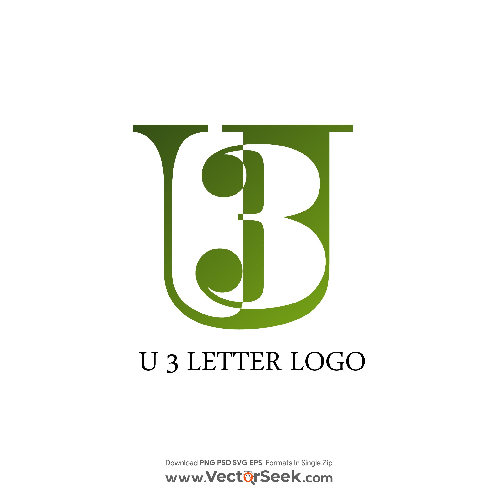 U3 Letter Logo Vector