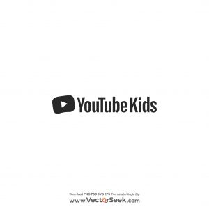 Black Youtube Kids Logo Vector