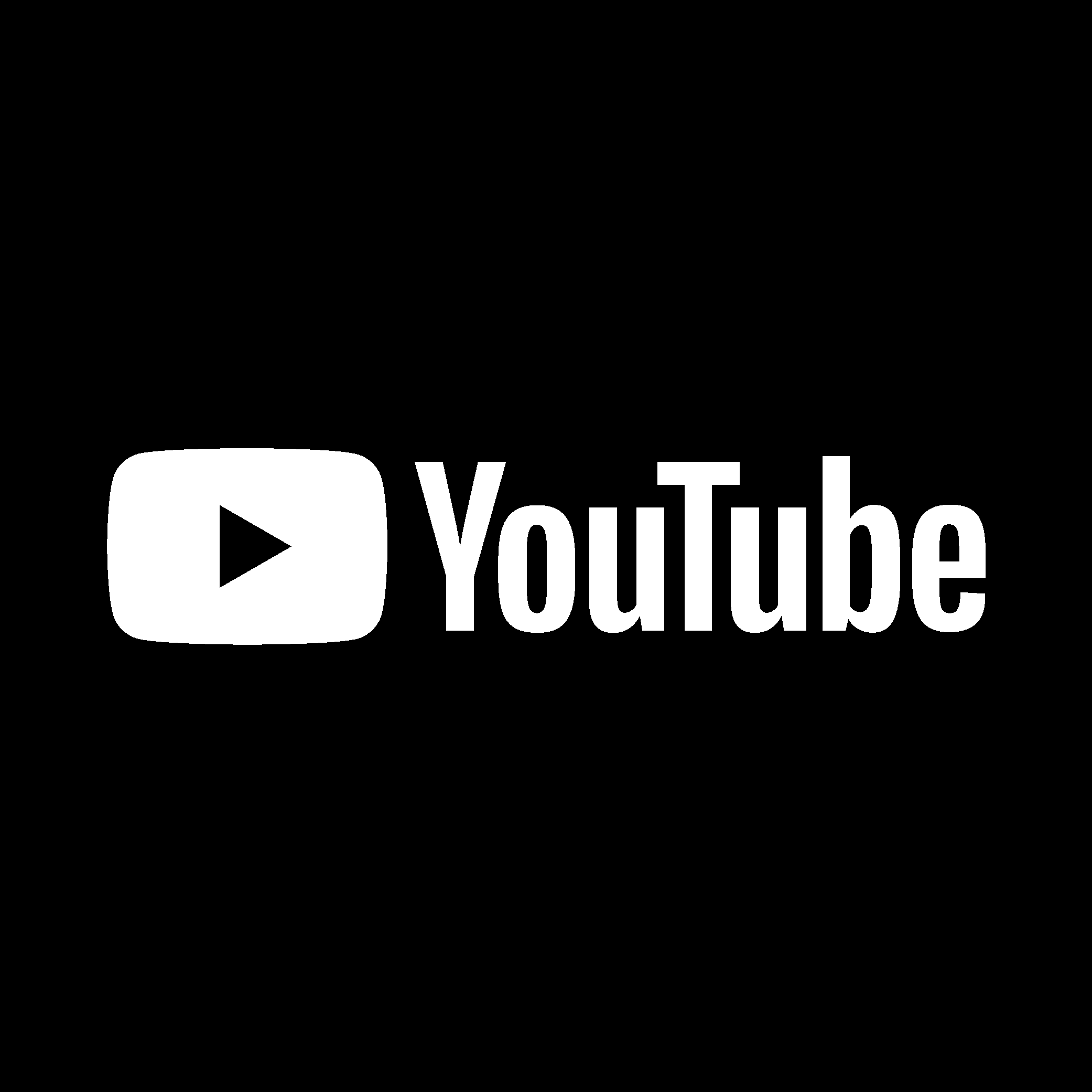 White Youtube Logo Vector