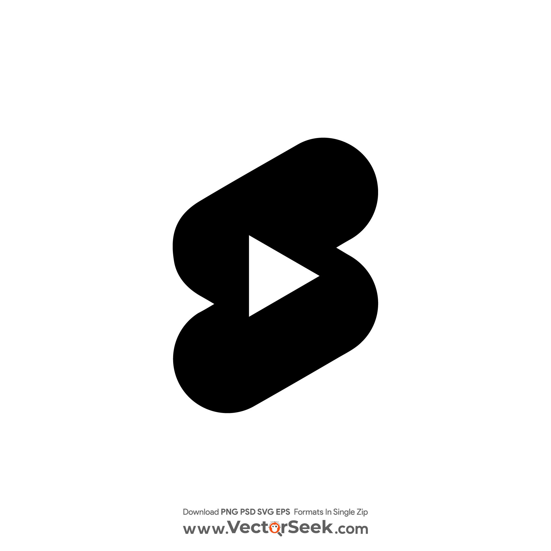 Youtube Shorts Black Icon Logo Vector