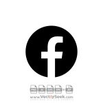 Black Facebook Icon Vector