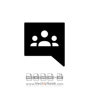 Black Google Groups Icon Vector