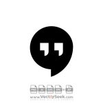 Black Google Hangouts Icon Vector