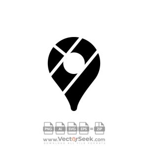 Black Google Maps Icon Vector