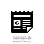 Black Google News Icon Vector