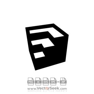 Black Google Sketchup Icon Vector