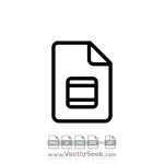 Black Google Slides Icon Vector