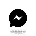 Black Facebook Messenger Icon Vector