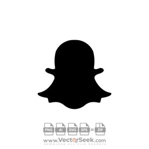 Black Snapchat Icon Vector