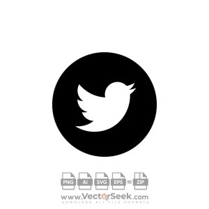 Black and White Twitter Icon Vector