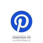 Blue Pinterest Icon Vector