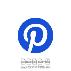 Blue Pinterest Icon Vector