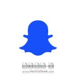 Blue Snapchat Icon Vector