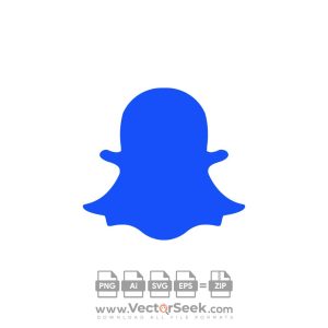Blue Snapchat Icon Vector