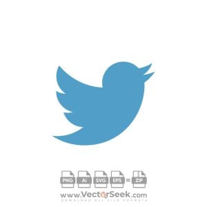 Blue Twitter Icon Vector