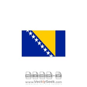 Bosnia and Herzegovina Flag Vector