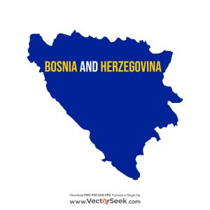 Bosnia and Herzegovina Map Vector