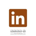 Brown Linkedin Icon Vector