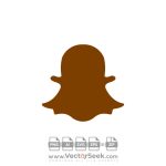 Brown Snapchat Icon Vector