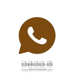 Brown Whatsapp Icon Vector