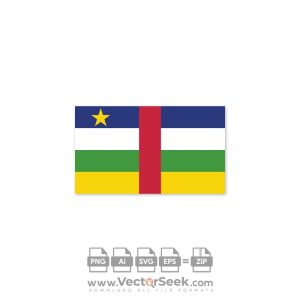 Central African Republic Flag Vector