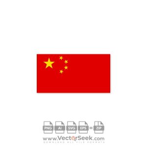 China Flag Vector