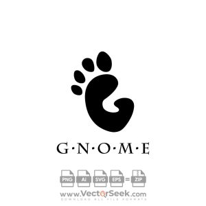 Gnome GNULinux Logo Vector