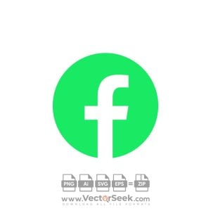 Green Facebook Icon Vector