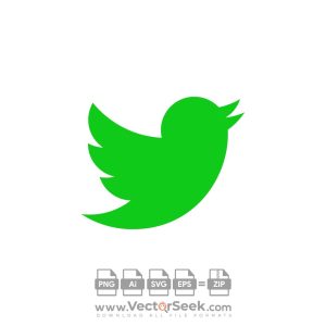 Green Twitter Icon Vector