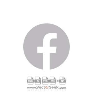 Grey Facebook Icon Vector