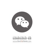 Grey Wechat Icon Vector