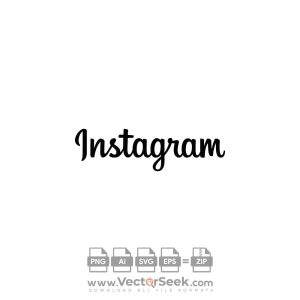 Instagram Text Icon Vector