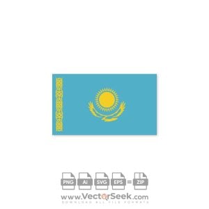 Kazakhstan Flag Vector