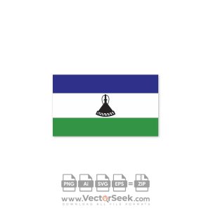 Lesotho Flag Vector