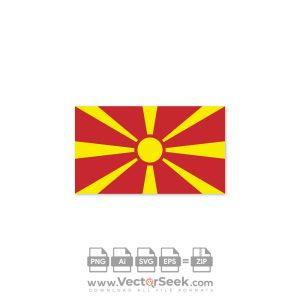 North Macedonia Flag Vector