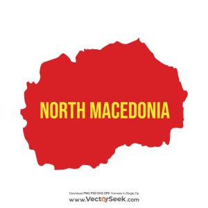 North Macedonia Map Vector