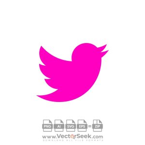 Pink Twitter Icon Vector