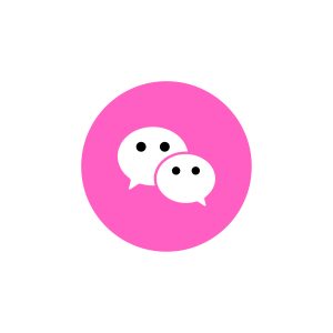Pink Wechat Icon Vector
