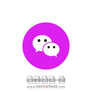 Pink Wechat Icon Vector