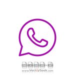 Purple Whatsapp Icon Vector