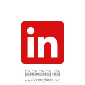 Red Linkedin Icon Vector
