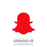 Red Snapchat Icon Vector