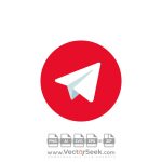 Red Telegram Icon Vector