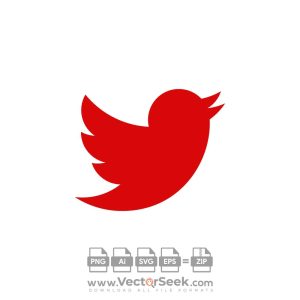 Red Twitter Icon Vector