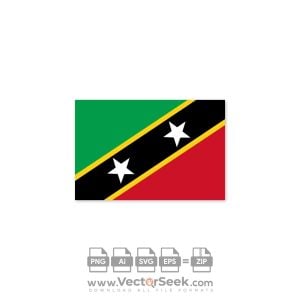Saint Kitts & Nevis Flag Vector