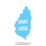 Saint Lucia Map Vector